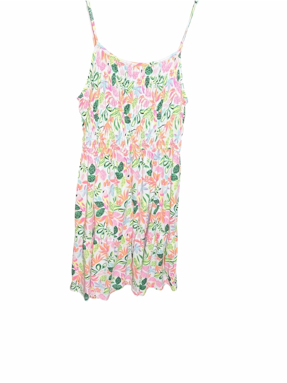 Derek Heart Floral Sundress in Pink, Green & Yellow